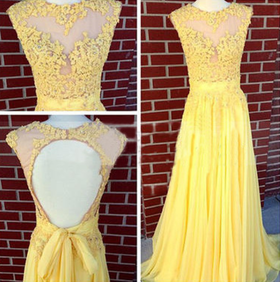 Sexy Evening Gowns,yellow Prom Dress, Long Prom Dress, Prom Dress, Chiffon Prom Dress, Prom Dress, Long Evening Dress, Dress Gown