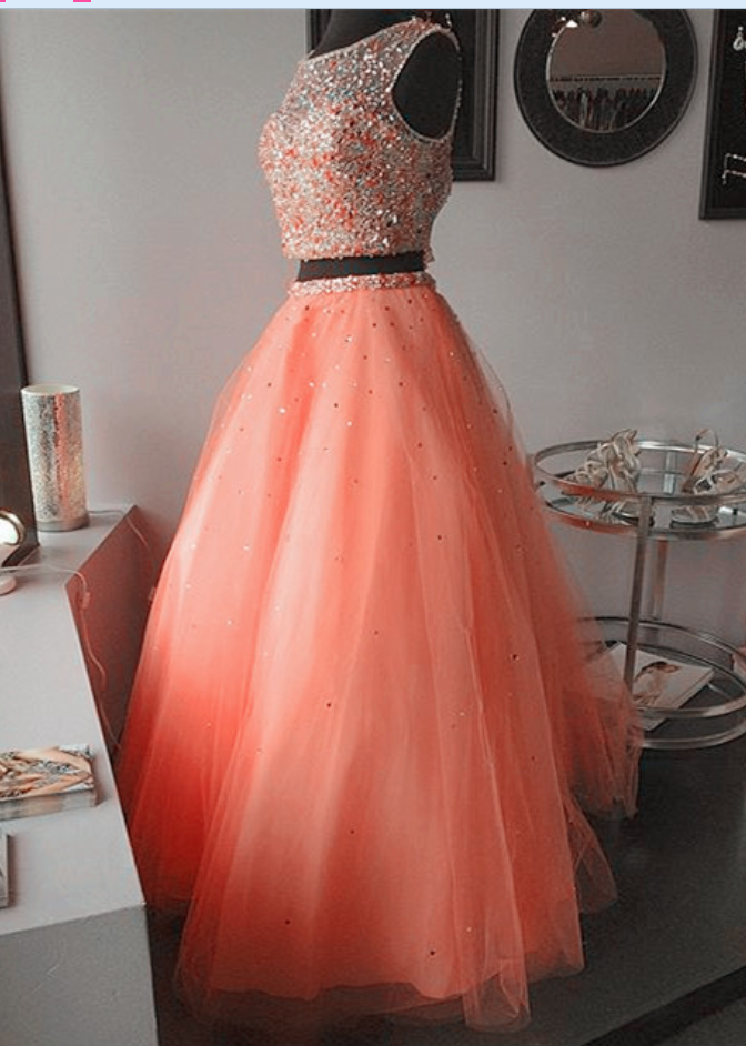 pink and orange gown