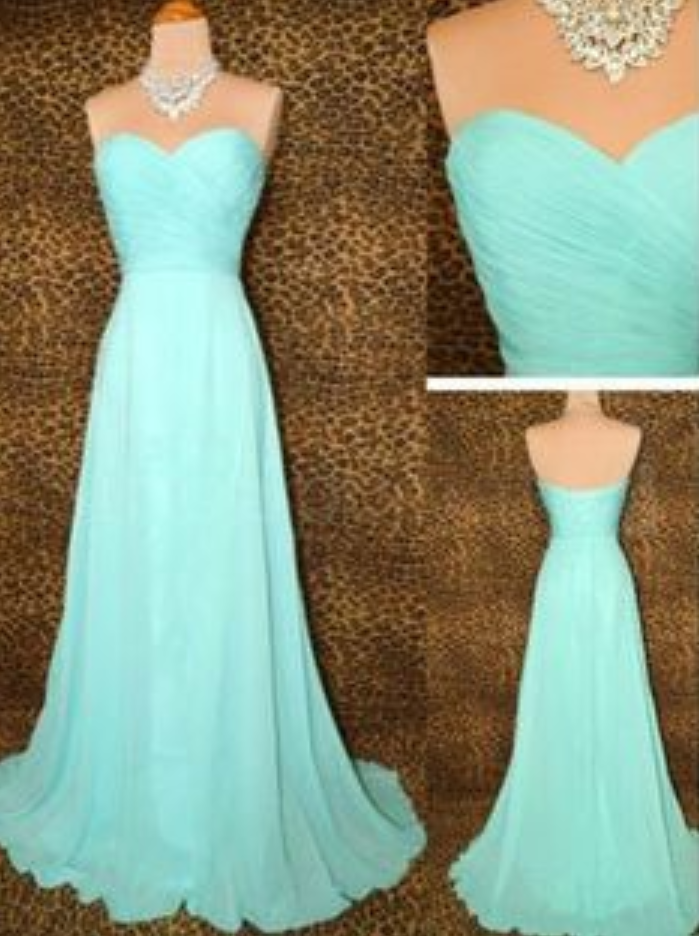 Bridesmaid Gown,pretty Blue Prom Dresses,chiffon Prom Gown, Simple Bridesmaid Dress, Evening Dresses,fall Wedding Gowns