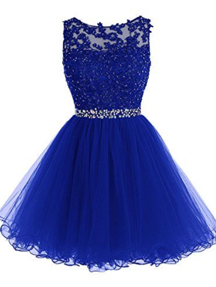 Homecoming Dress,cute Homecoming Dress,tulle Homecoming Dress,short Prom Dress,royal Blue Homecoming Gowns,beaded Sweet 16 Dress