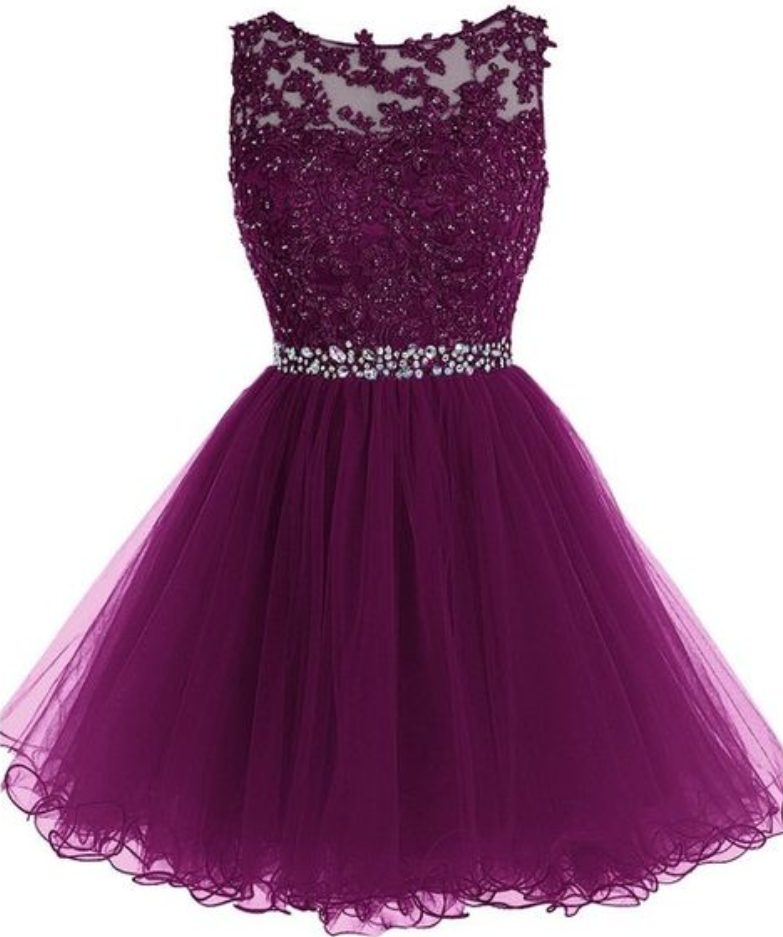 Homecoming Dress,cute Homecoming Dress,tulle Homecoming Dress,short Prom Dress,grape Homecoming Gowns,beaded Sweet 16 Dress
