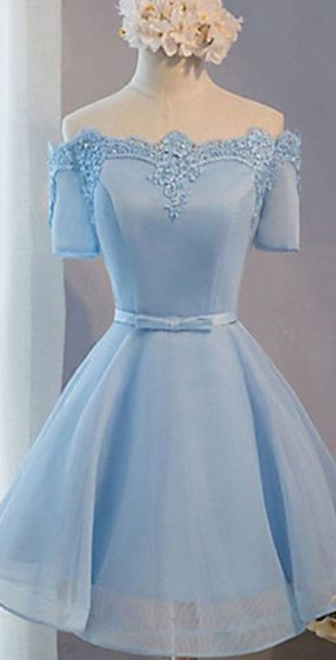 blue cute dresses