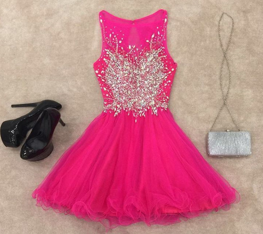 Homecoming Dress,chic Prom Dresses,short Prom Gowns,pink Homecoming Dress,short Cocktail Dresses 2017,elegant Prom Gowns