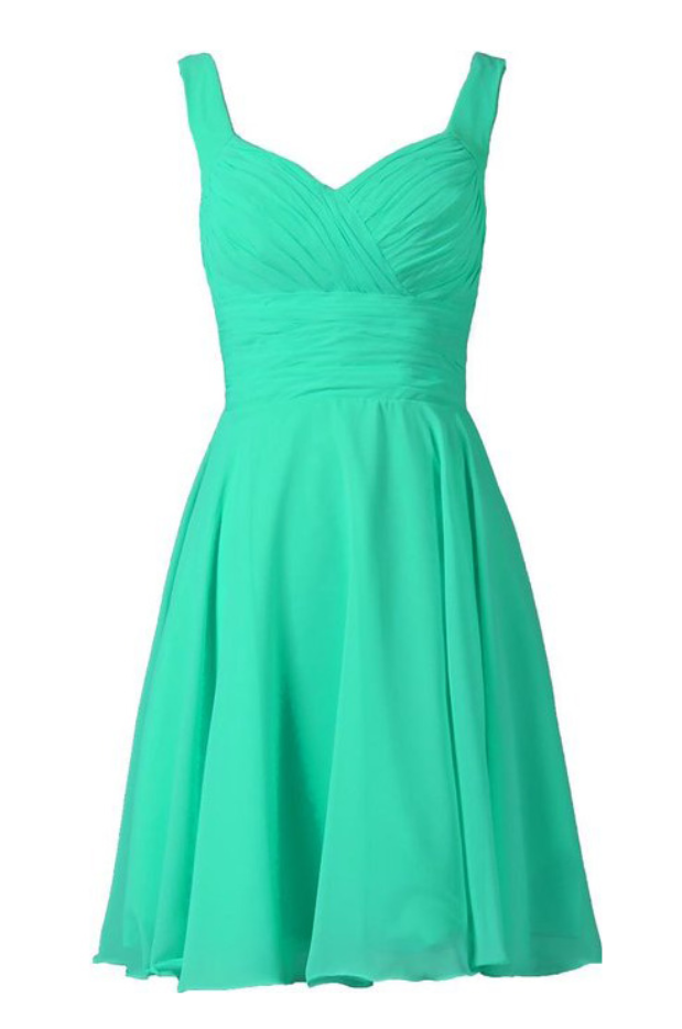 Simple A-line Knee-length Bridesmaid/prom/homecoming Dress With Pleats