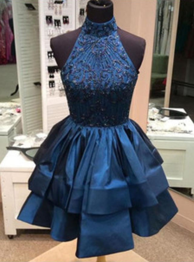 Homecoming Dress,luxury Rhinestone Emerald Green Homecoming Dresses , Short Prom Dress 2016 Special Occasion Dresses
