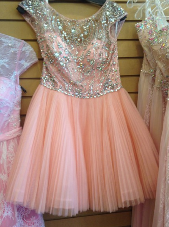 Pink Homecoming Dresses,homecoming Dress, Cute Homecoming Dresses,tulle Homecoming Gowns,short Prom Gown