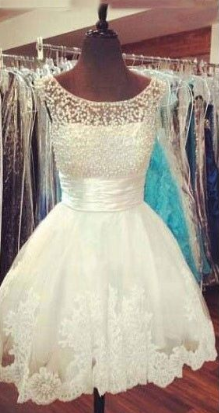 White Homecoming Dress,lace Homecoming Gown,tulle Homecoming Gowns,ball Gown Party Dress,short Prom Dresses,lace Formal Dress For Teens