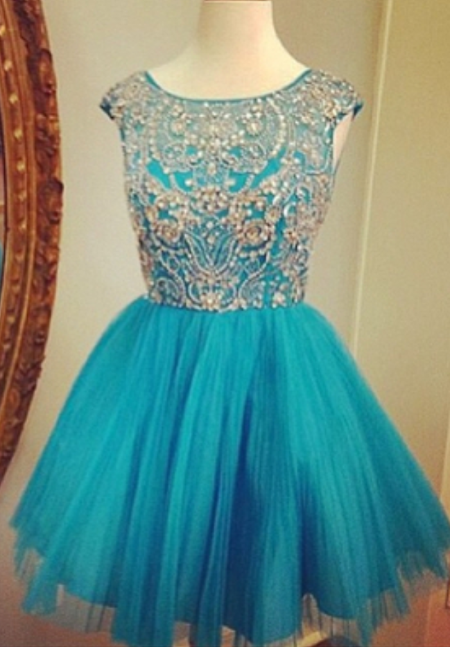 Blue Homecoming Dress,short Prom Dresses,homecoming Gowns,fitted Party Dress,prom Dresses,sparkly Cocktail Dress,backless Homecoming Gown,2016