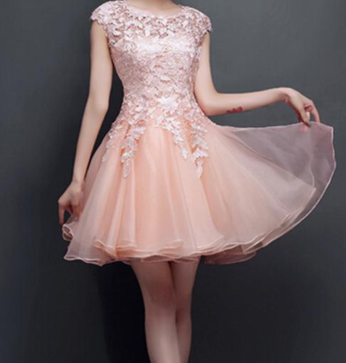 blush pink homecoming dress