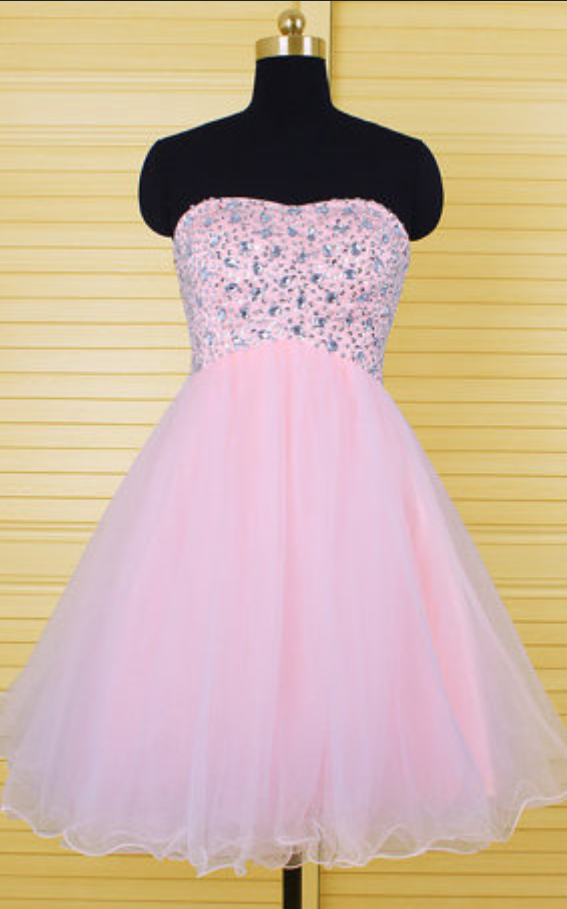 Pink Homecoming Dresses,homecoming Dress, Cute Homecoming Dresses,tulle Homecoming Gowns,short Prom Gown