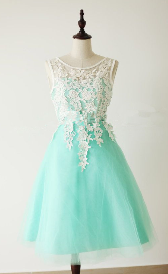 Lace Homecoming Dress,lace Prom Dress,cute Homecoming Dress,mint Green Homecoming Dresses,short Prom Dress,simple Homecoming Gowns,tulle Sweet