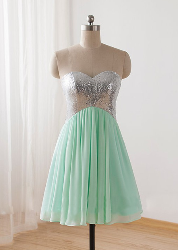 Mint Green Homecoming Dress,Strapless Homecoming Dresses,Homecoming Dress,Fitted Party Dress,Short Prom Gown,Modest Sweet 16 Dress,Cocktail Gowns,Short Evening Gowns