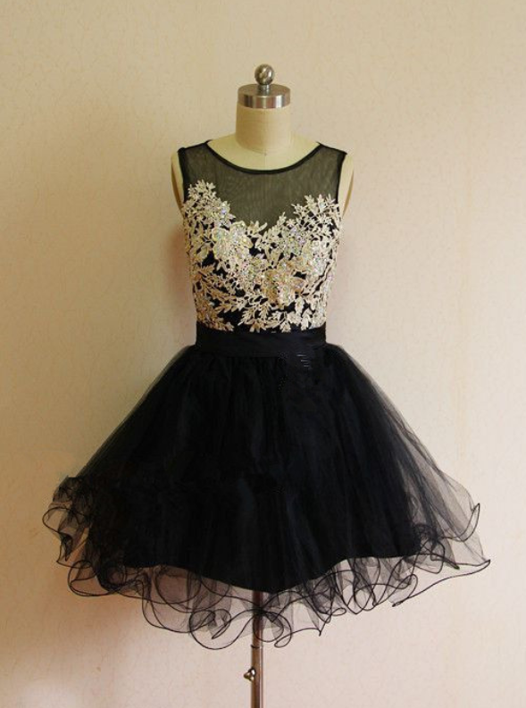 Homecoming Dress,tulle Homecoming Dress,cute Homecoming Dress,lace Homecoming Dress,short Prom Dress,black Homecoming Gowns,beaded Sweet 16