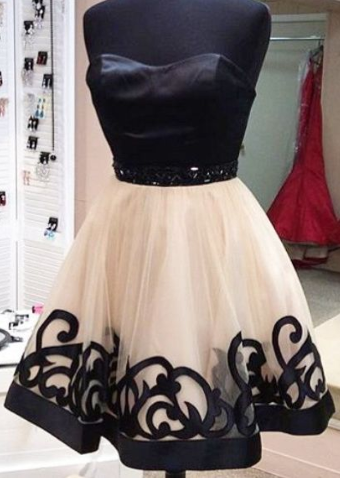 Black Homecoming Dresses,lace Homecoming Dress,cute Homecoming Dresses,satin Homecoming Gowns,satin Prom Gown,champagne Party Gown
