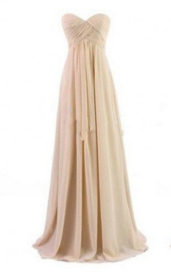 Bridesmaid Gown,pretty Prom Dresses,chiffon Prom Gown, Simple Bridesmaid Dress, Bridesmaid Dresses,champagne Bridesmaid Gowns
