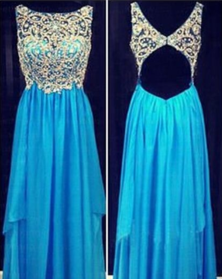 Sparkly beaded A-Line Sequin Sleeveless Tulle Prom Dresses, FC1808