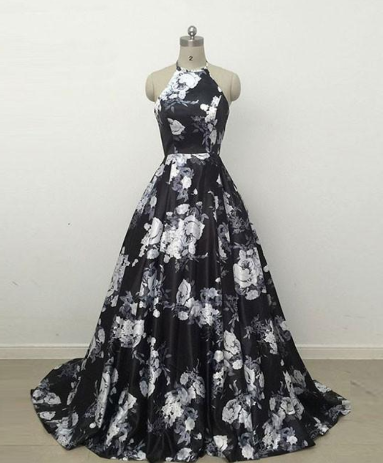 simple black ball gown