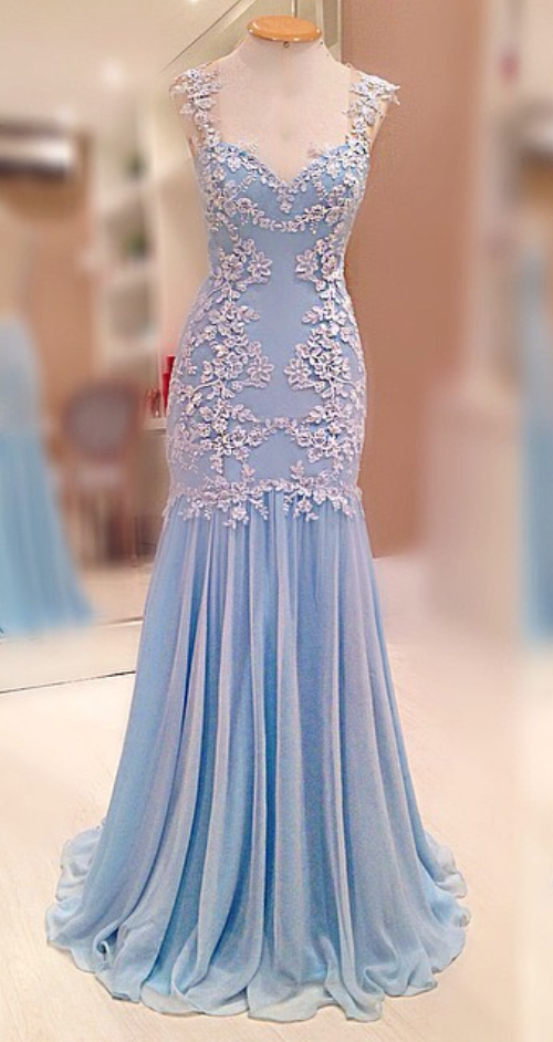 Prom Dresses Real Image Sexy Unique Mermaid Turqoise V-neck Appliques Long Prom Dress Long Formal Evening Dress Party Prom Gowns