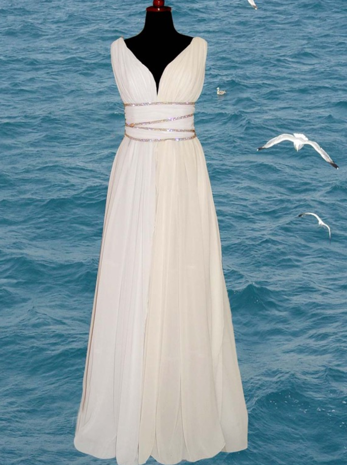 Real Image Sexy Beach Wedding Dresses Vestidos De Novia White A-line Beads Backless Chiffon Wedding Dress Bridal Gowns