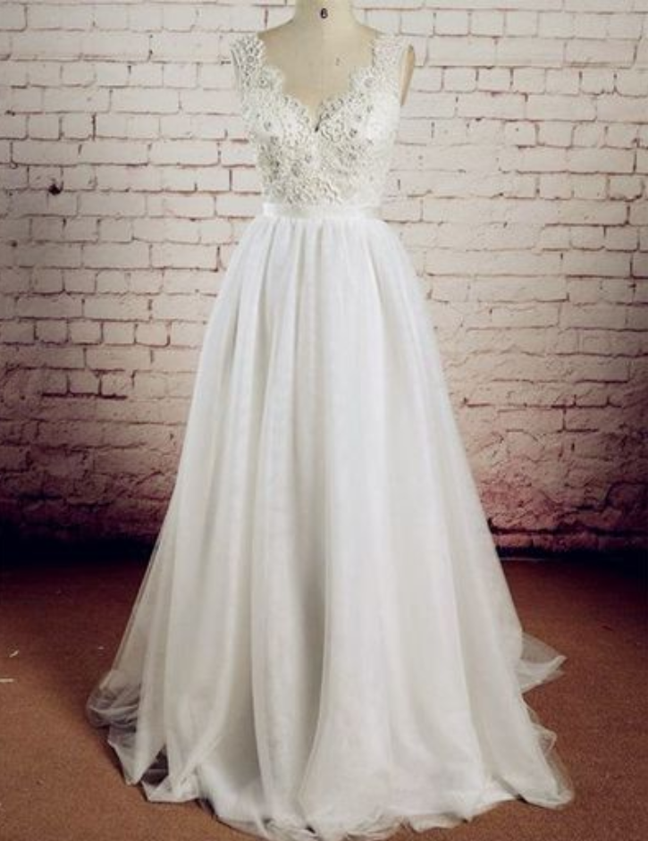 Real Made V-neck Wedding Dress,long Sleeves Lace Wedding Dress,sexy Backless Wedding Dress