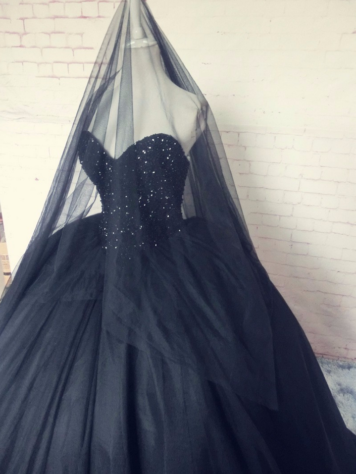 Sweetheart Ball Gown Prom Dresses,quinceanera Dresses,evening Dresses,black Wedding Dresses