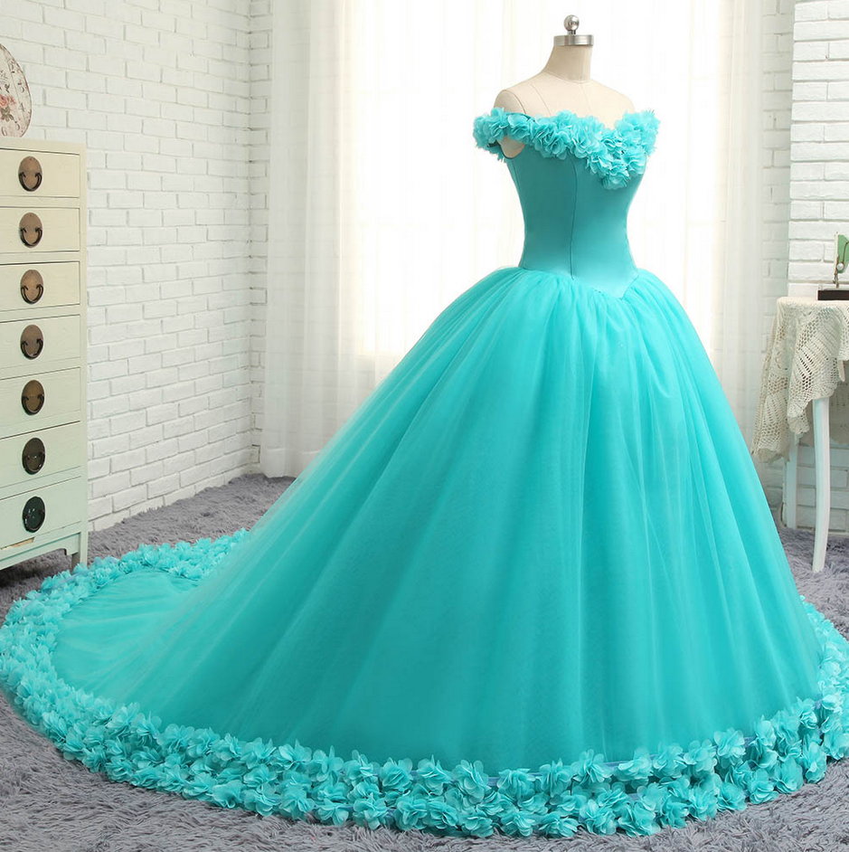 Floral Wedding Dress Ball Gown Pink Bridal Gowns Prom Party Gown Quinceanera Dresses