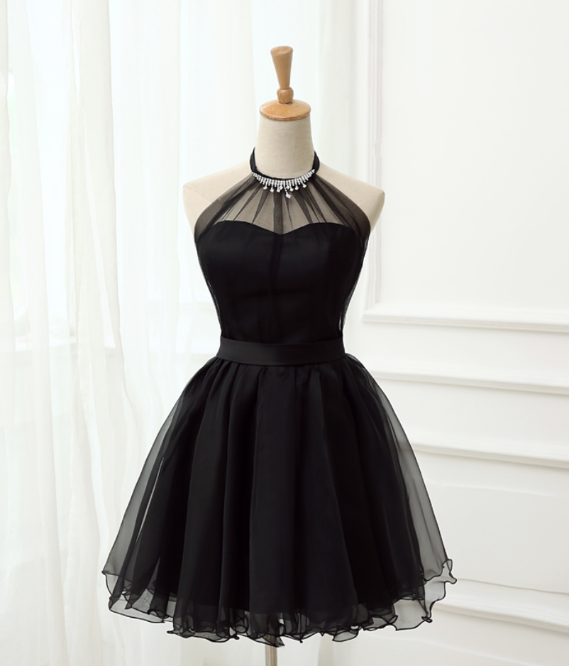 Sexy Boho Black Short Sleeve Lace-Up Mini Dress-thanhphatduhoc.com.vn