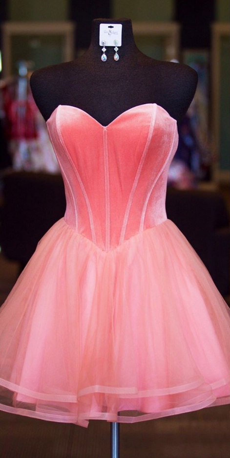 Pretty Pink Organza Homecoming Dresses ...