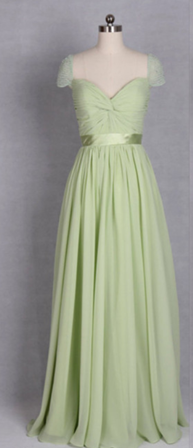 sage green chiffon dress