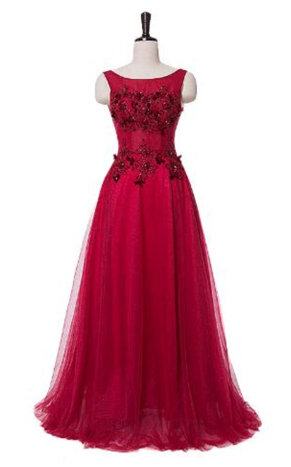 Sleeves Floor Length Lace Long Evening Dresses Flower Beaded Bride Wedding Formal Ball Party