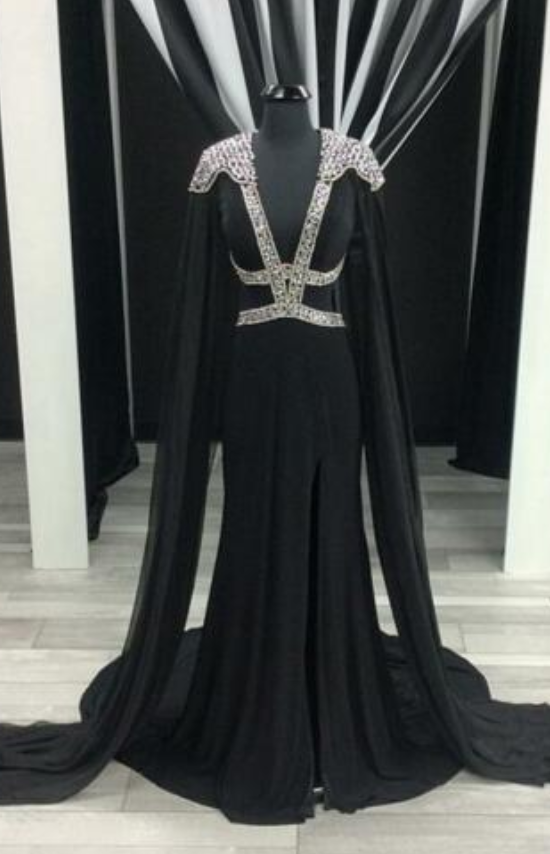 Edged Prom Dresses Short Sleeve V-neck Black Chiffon A-line Of Vestido De Floor Length Party Dress For Graduation Champagne