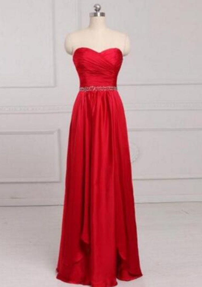 Red Sleeveless Fashionable Women's Party Dress Tube Top Beaded Reception Honghuohuo Year's Event Dress
