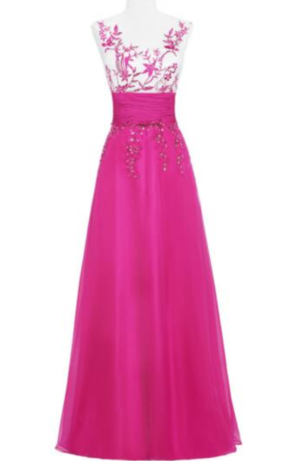 Prom Dresses Goods Shelves Sleeveless Chiffon Printing Fashion Female Reception Dress Evening Dress Rose Elegant Women's Dress