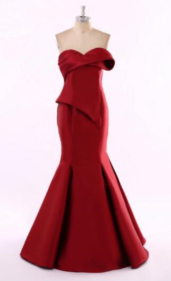  Red Bra female fashion prom dresses sexy cocktail dress mopping the floor evening dress