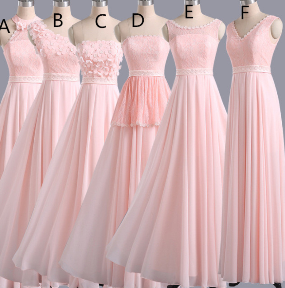 Bridesmaid Dress,long Bridesmaid Dress ,pink Bridesmaid Dress,pretty Bridesmaid Dress