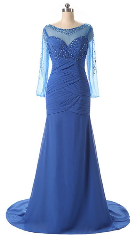 Arrive At The Party Ball Gown, The Beading Gown, And The Real Picture Of The Chiffon Gown Is A Beautiful Evening Dress