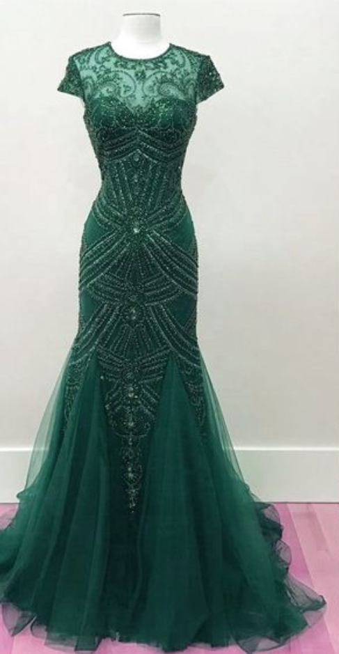 Fully Beaded Mermaid Prom Dresses,pageant Evening Gowns,fashion Prom Dress,sexy Party Dress,custom Made Evening Dress