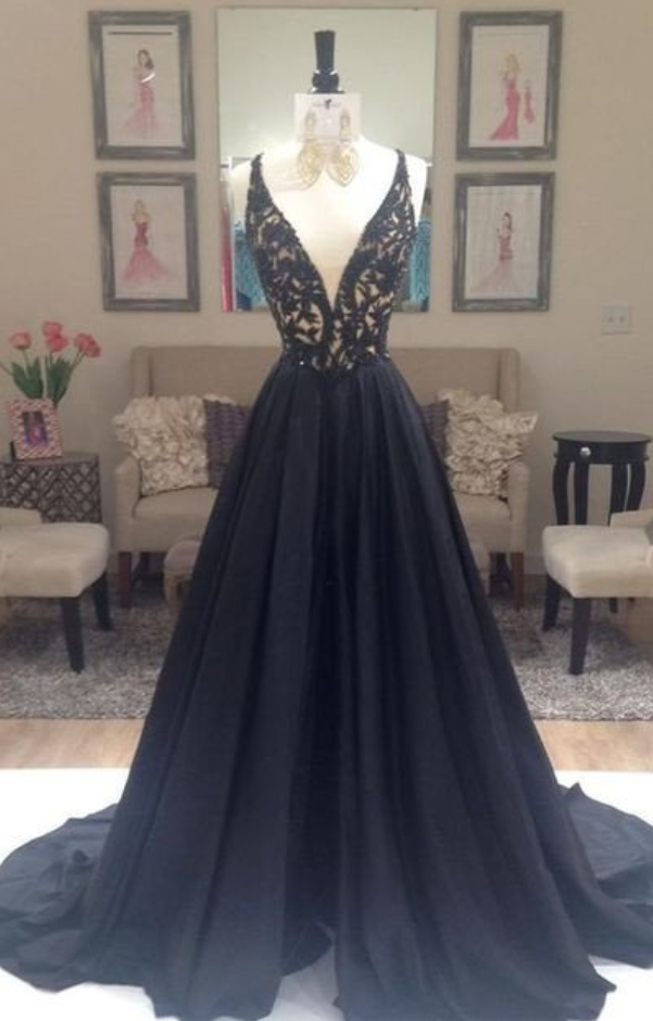 Black Prom Dress,charming Prom Dress,a-line Prom Dress,evening Prom Dress,long Prom Dress