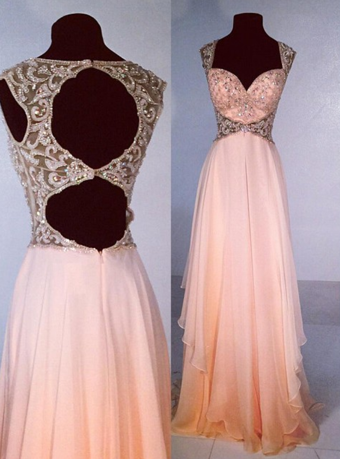 High Quality Long Prom Dress,sweetheart Prom Dress,beaded Prom Dress,prom Dress Peach Prom Gowns