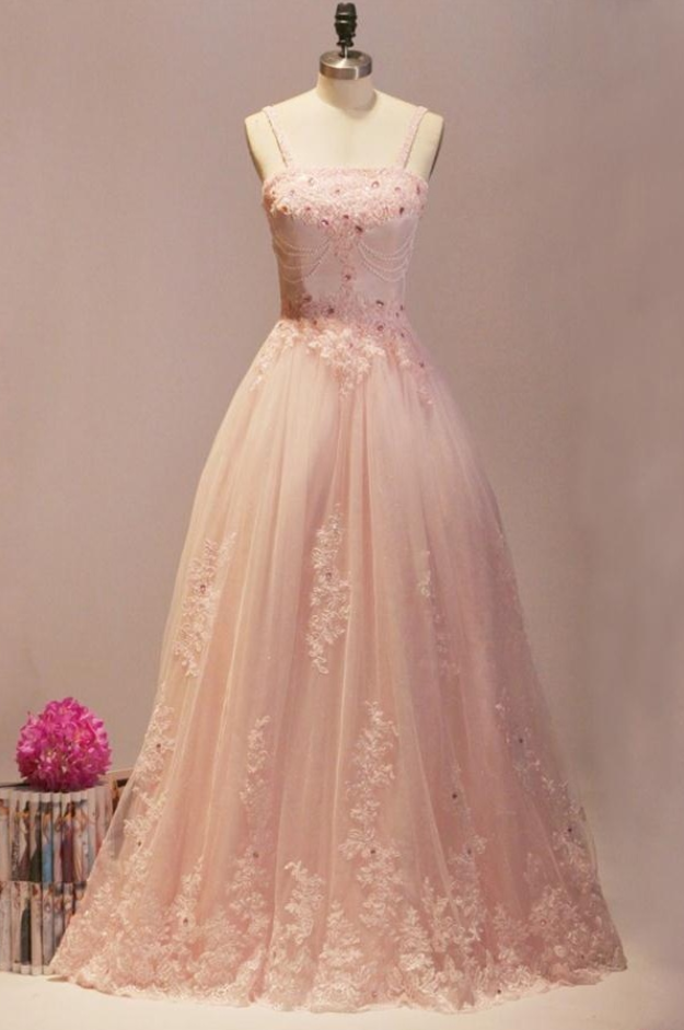 Blush Pink Prom Dresses,ball Gown Prom Dresses,quinceanera Dresses,girly Prom Dresses For Teens,evening Dresses,lace Beading Party Dresses