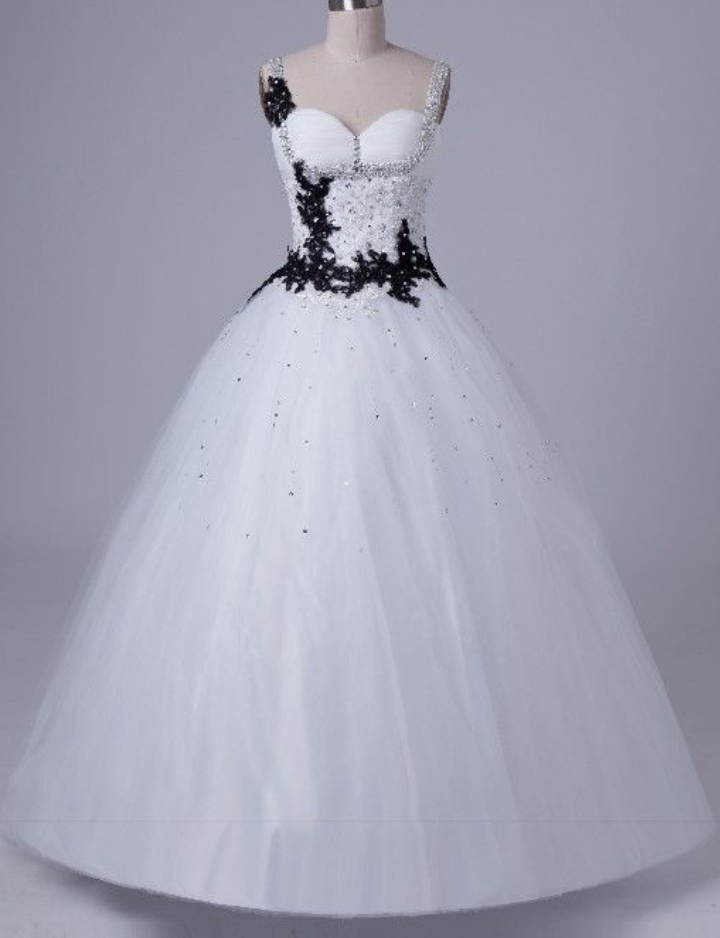 Sexy Ball Gown Wedding Dresses Spaghetti Straps Court Train Tulle Two Straps Open Back Applique Sequined Bridal Gowns