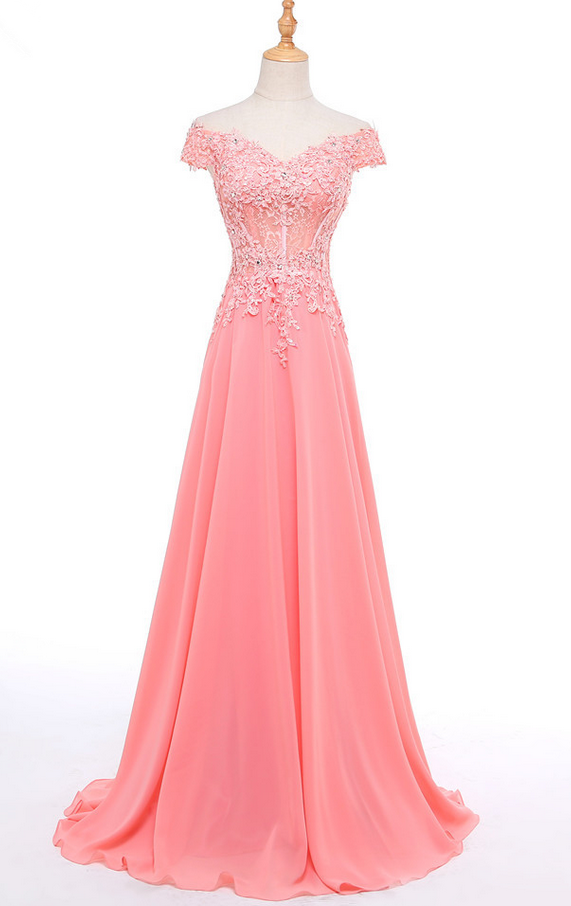 Prhot Elegant Appliques Lace V-neck Beads Prom Dresses Robe De Soiree Off The Shoulder Long Evening Dress