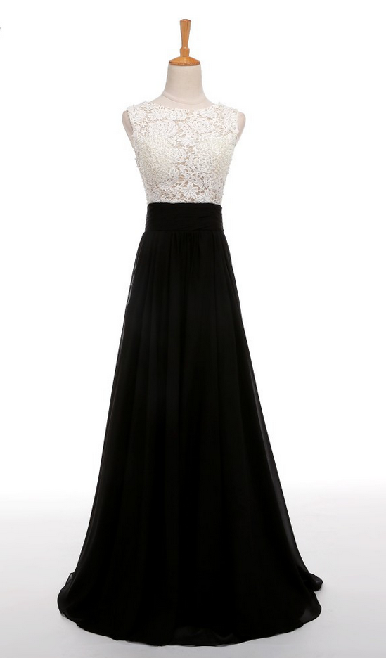 Design Fashionable Chiffon Long Dress Party Evening Elegant Custom Made Black Prom Dresses