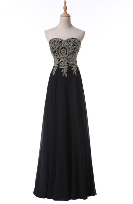 Design Sexy Chiffon Appliques Beads Chiffon Long Prom Dress Evening