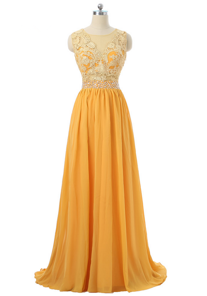 Orange Evening Dresses A-line Cap Sleeves Chiffon Lace Beaded Long Evening Gown Prom Dresses Robe De Soiree