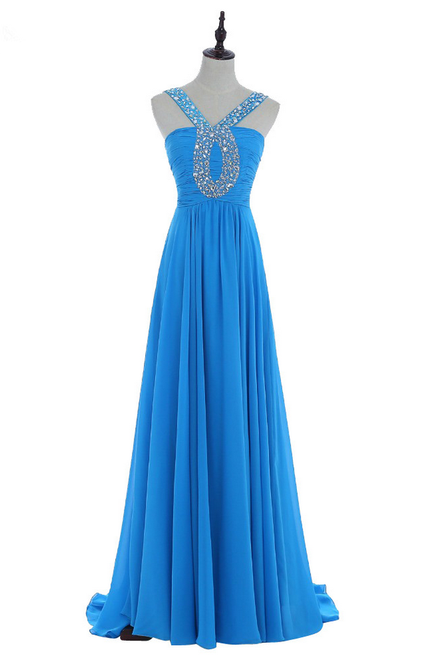 Prom Dress Long Cheap Chiffon Blue Prom Dress With Prom Dress On Luulla 2780