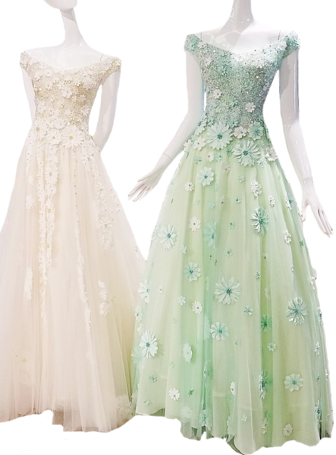 Sweet Lace Flowers Evening Dress High-end Luxury The Bride Banquet Light Green Long Prom Party Gown Custom Made