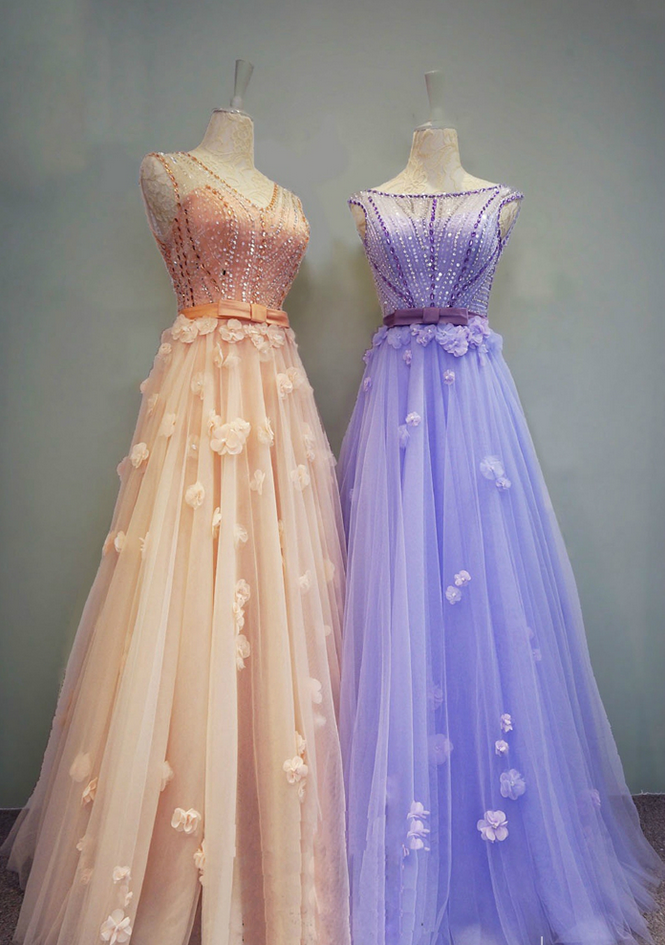 High-grade Light Purple Lace Flower Evening Dresses The Bride Banquet Luxury Beading Long Prom Party Gown