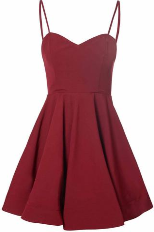 Simple A-line Spaghetti Straps Satin Burgundy Short Homecoming Dress With Pleats