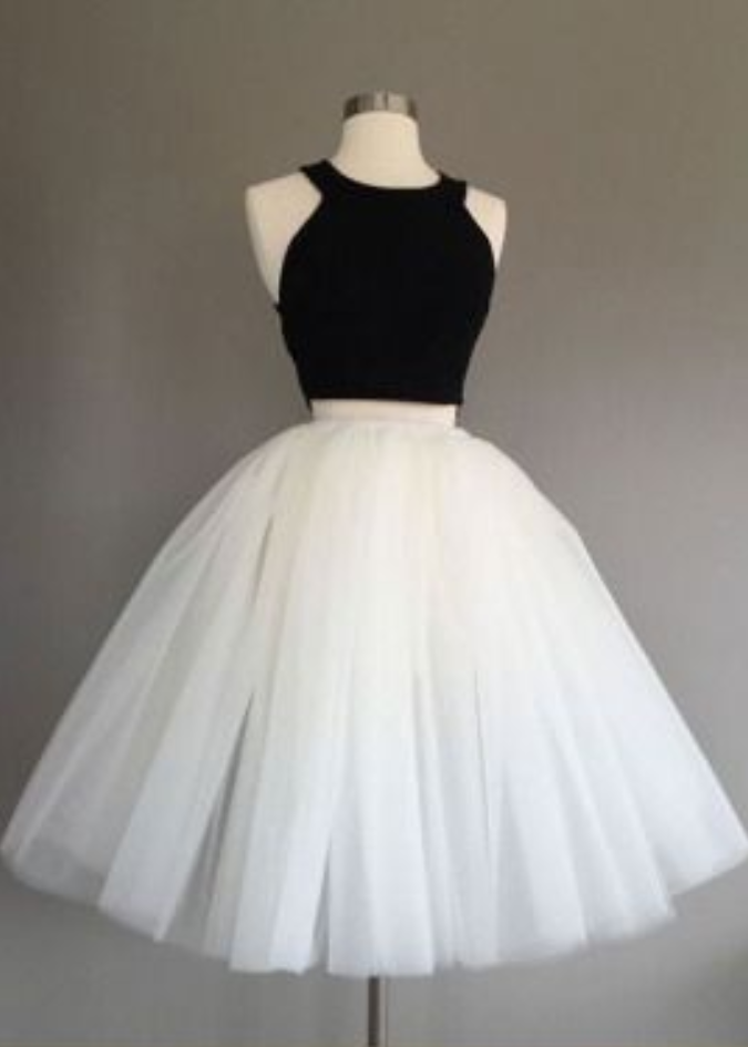Simple Tulle Two Pieces Short Prom Dress, Cute Dress on Luulla